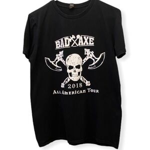 BAD AXE 2018 Tour T Shirt All American Black Med